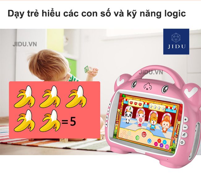Máy Okai còn giúp bé hiểu các con số và kỹ năng logic