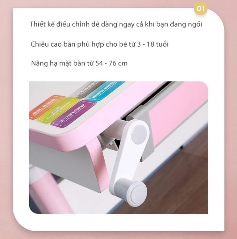 Thiết kế bộ phận nâng hạ dễ dàng ngay cả khi bạn đang ngồi