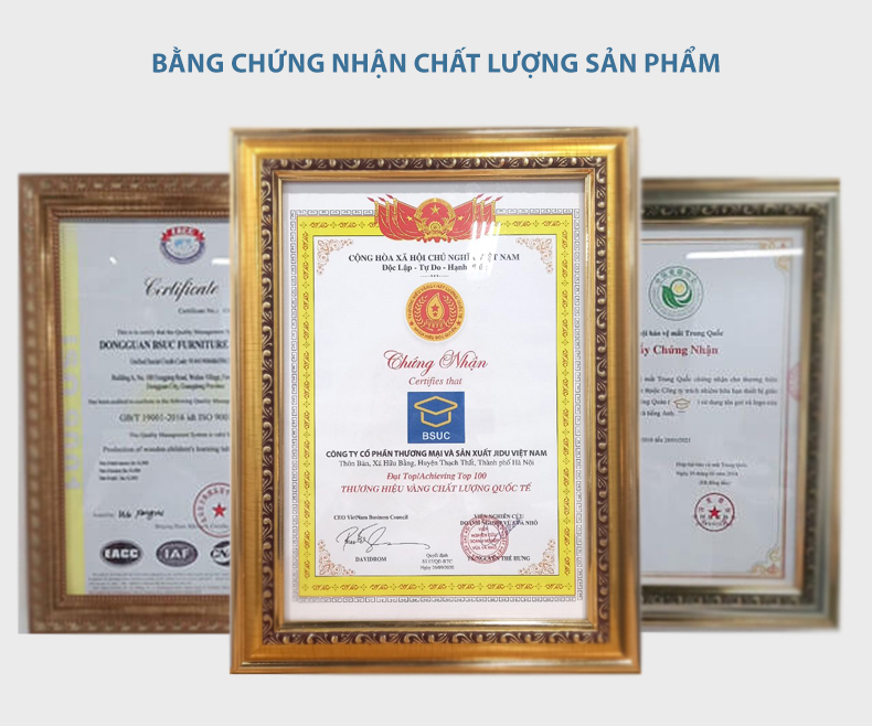 BSUC vinh dự được nhận nhiều Chứng nhận chất lượng quốc tế.