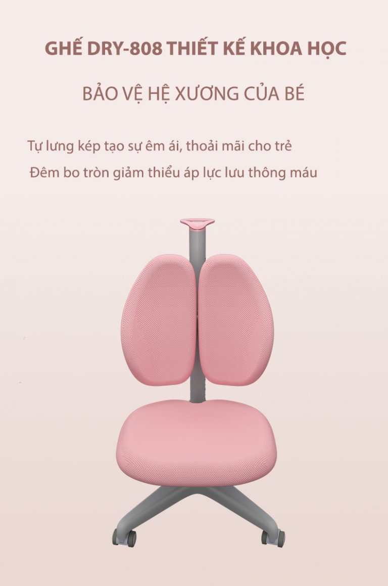 Ghế học chống gù lưng DRY-808 được thiết kế khoa học hiện đại