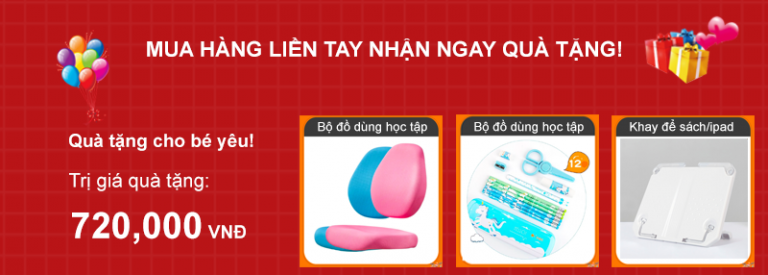 Set quà tặng cho bé yêu khi mua bộ bàn ghế thông minh