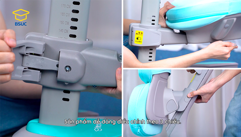 Sản phẩm ghế thông minh có thể dễ dàng điều chỉnh 3 chiều
