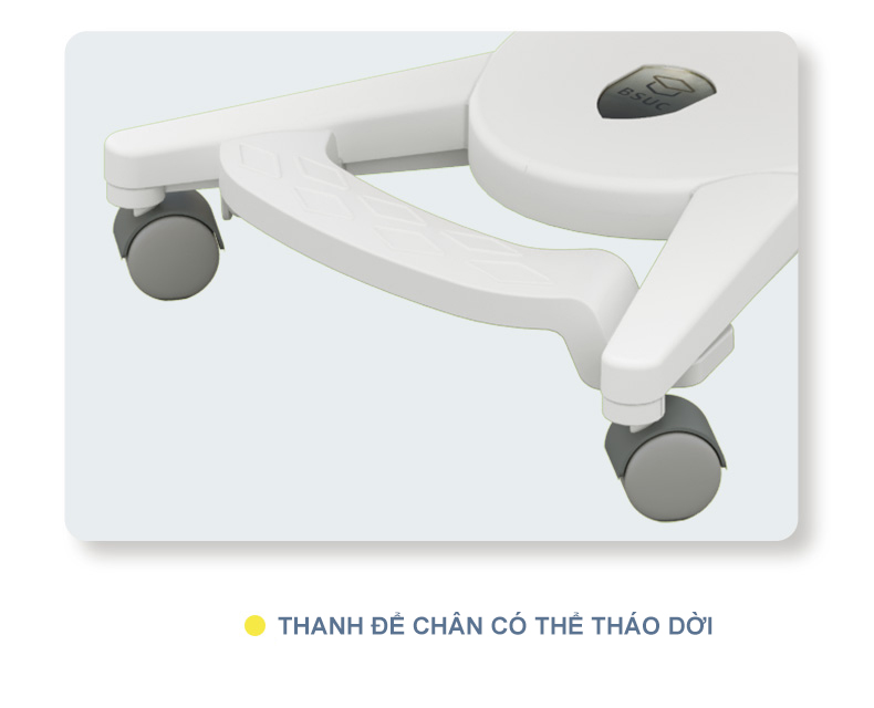 Chi tiết thanh để chân của ghế chống gù DRY-815