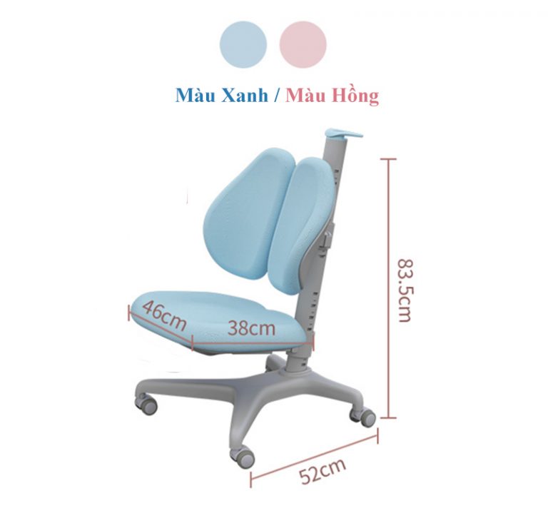 Kích thước của ghế chống gù học sinh DRY-808