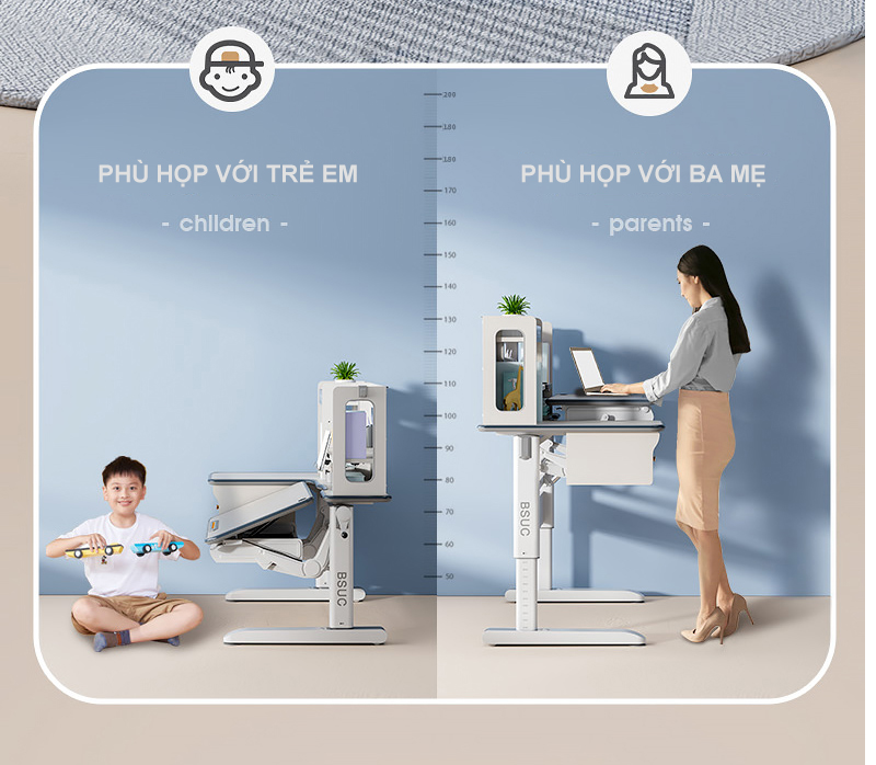 Bàn học thông minh DRZ-12002 phù hợp với cả trẻ em và người lớn
