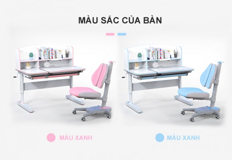 Sản phẩm có 02 tone màu: xanh dương và hồng dành cho bé