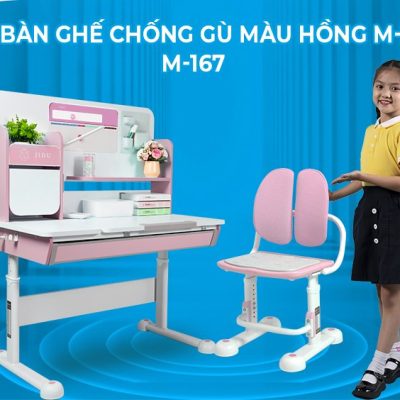BỘ BÀN HỌC THÔNG MINH CHỐNG GÙ DÀI 1M12 MODEL M-1112 VÀ GHẾ M-167
